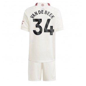 Manchester United Donny van de Beek #34 Rezervni Dres za Dječji 2023-24 Kratak Rukavima (+ kratke hlače)